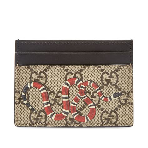 gucci card holder snake print|authentic Gucci snake wallet.